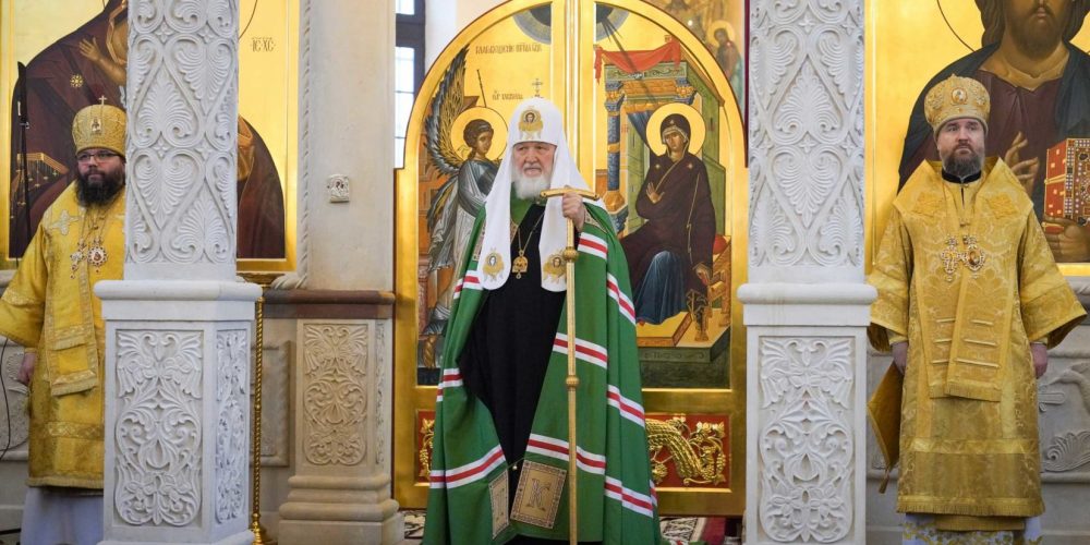 Предстоятель Русской Церкви освятил храм святителя Спиридона Тримифунтского в Коптеве
